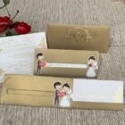 Thiệp cưới hot (hình chibi chú rể di chuyển được) DQ-2008 - Vàng Nhũ