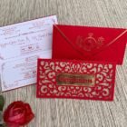 Thiệp cưới sang trọng hiện đại DQ-2009 - Đỏ Nhung