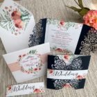 Thiệp cưới laser đơn giản trẻ trung DQ-2036 - Xanh Dương