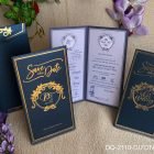 Thiệp cưới đẹp đơn giản DQ-2110 - Dương đậm nhũ
