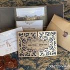 Thiệp cưới độc lạ phong cách DQ-2120 - Vàng nhũ