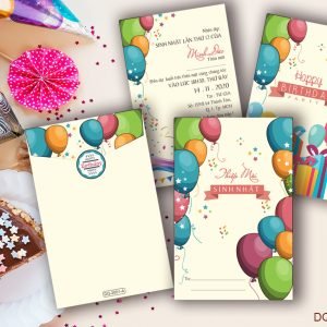 Thiệp sinh nhật cho bé siêu cute DQ-2051 mã A