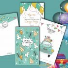 Thiệp sinh nhật cho bé siêu cute DQ-2051 mã E