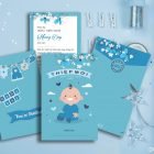 Thiệp thôi nôi cho bé siêu cute DQ-2051 mã H