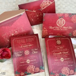 Thiệp cưới KTS màu truyền thống DQ-KL7-122