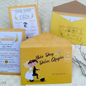 Thiệp cưới KTS đẹp màu sắc hiện đại DQ-KL7-112