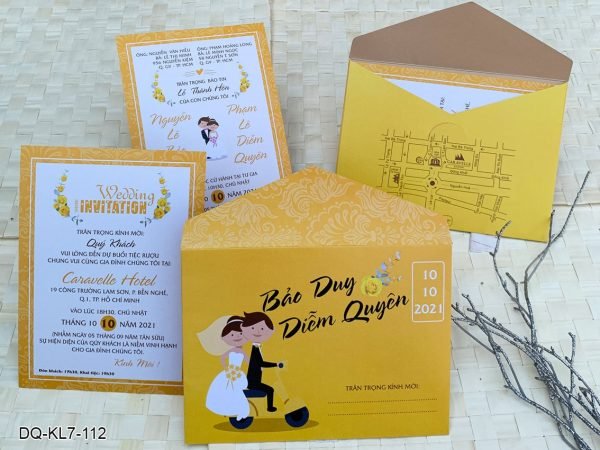 Thiệp cưới KTS đẹp màu sắc hiện đại DQ-KL7-112