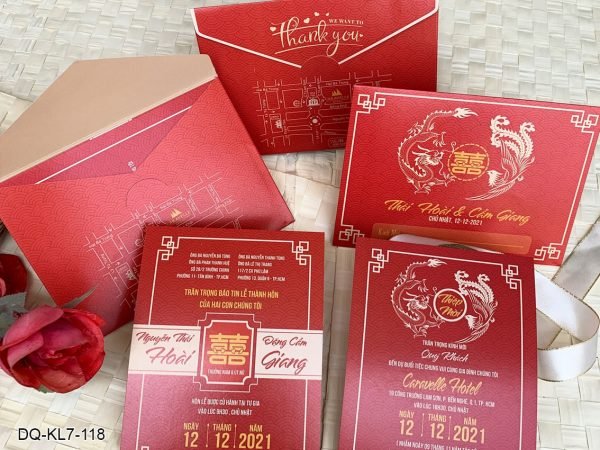 Thiệp cưới KTS màu truyền thống DQ-KL7-118