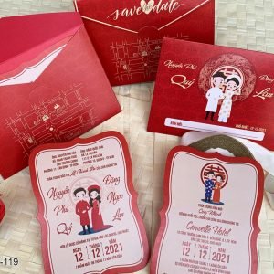 Thiệp cưới KTS màu truyền thống DQ-KL7-119