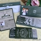 Thiệp cưới KTS hot thiết kế đặc biệt (Passport) DQ-KD4-130 - Xanh rêu