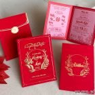 Thiệp cưới sang trọng hiện đại DQ-2211 - Đỏ nhung
