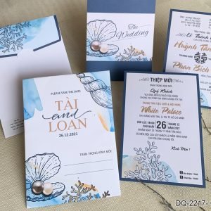 Thiệp cưới đẹp đơn giản DQ-2217