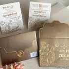 Thiệp cưới sang trọng hiện đại DQ-2224 - Nâu nhũ