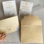 Thiệp cưới sang trọng hiện đại DQ-2224 - Vàng nhũ
