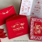 Thiệp cưới sang trọng và trẻ trung DQ-2225 - Đỏ nhung