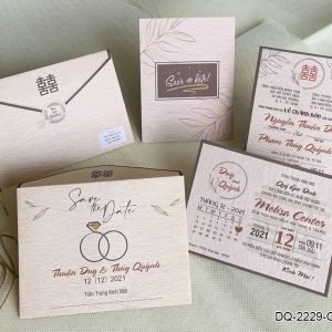 Thiệp cưới màu sắc hiện đại DQ-2229