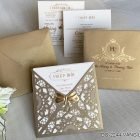 Thiệp cưới sang trọng và trẻ trung DQ-2244 - Vàng lợt nhũ