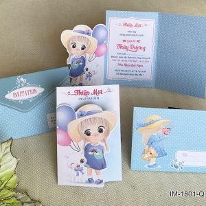 Thiệp sinh nhật cho bé siêu cute IM-1801 mã Q