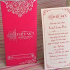 Thiệp mời sinh nhật đẹp M3D-07 - Hồng sen