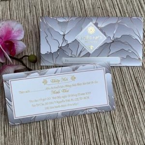 Thiệp mời sinh nhật đẹp M3D-10 - Màu Bạc