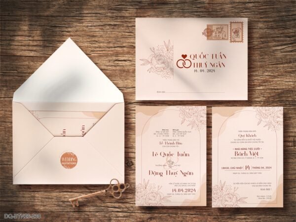 Thiệp cưới KTS DQ-BTN26-230