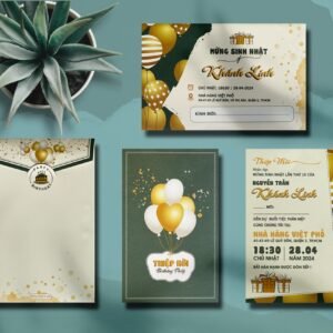 Thiệp thôi nôi, sinh nhật cho bé siêu cute DQ-2051 mã W