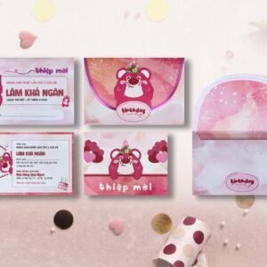 Thiệp thôi nôi, sinh nhật cho bé siêu cute DQ-2152 mã F