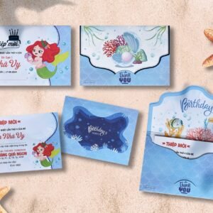 Thiệp thôi nôi, sinh nhật cho bé siêu cute DQ-2152 mã G