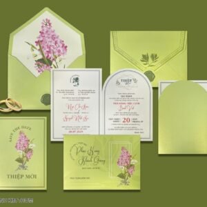 Thiệp cưới giá rẻ DQ-24A33 Ánh Kim Thơm