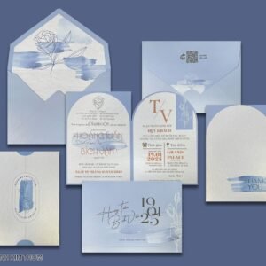 Thiệp cưới giá rẻ DQ-24A36 Ánh Kim Thơm