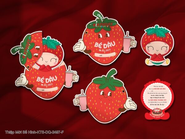 Thiệp thôi nôi, sinh nhật bế hình in KTS KTS-DQ-2497-F