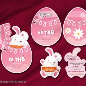 Thiệp thôi nôi, sinh nhật bế hình in KTS KTS-DQ-2497-M