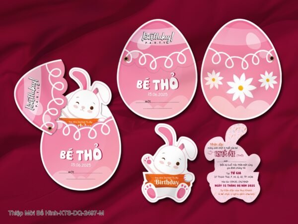 Thiệp thôi nôi, sinh nhật bế hình in KTS KTS-DQ-2497-M