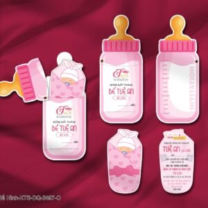 Thiệp thôi nôi, sinh nhật bế hình in KTS KTS-DQ-2497-O