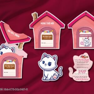 Thiệp thôi nôi, sinh nhật bế hình in KTS KTS-DQ-2497-R