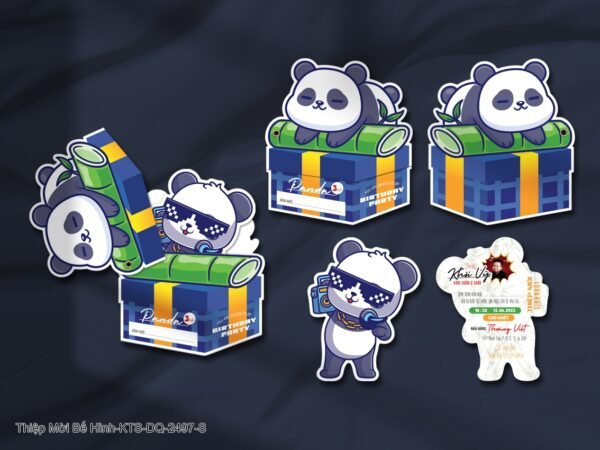Thiệp thôi nôi, sinh nhật bế hình in KTS KTS-DQ-2497-S