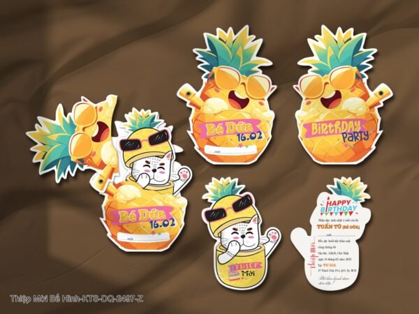 Thiệp thôi nôi, sinh nhật bế hình in KTS KTS-DQ-2497-Z